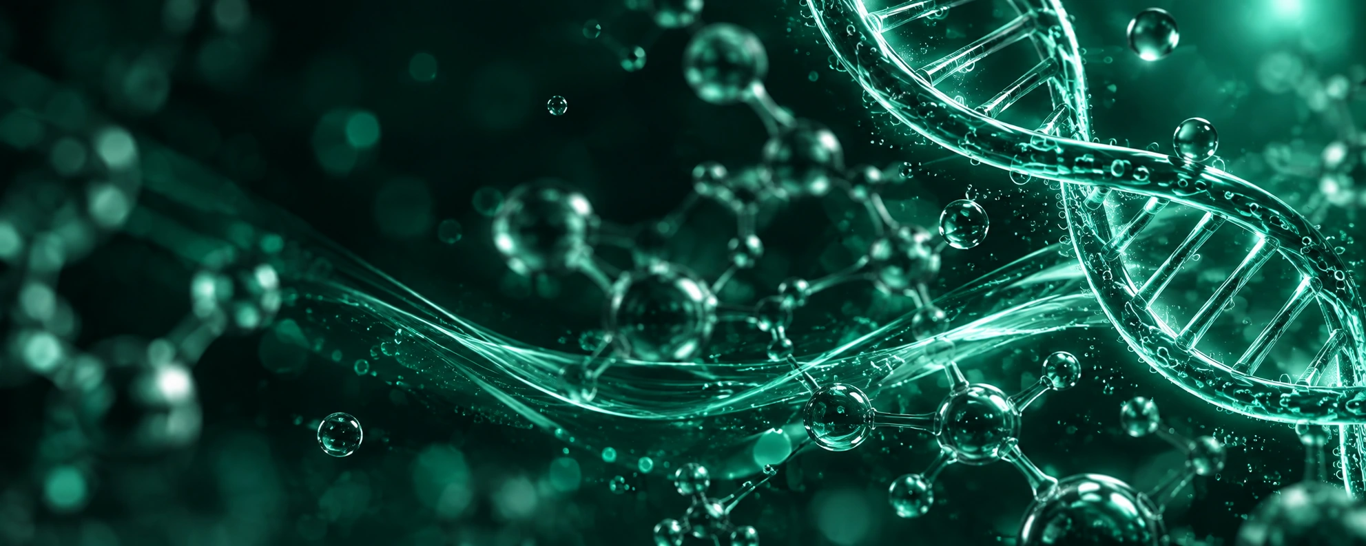 Emerald molecular network and luminous DNA helix